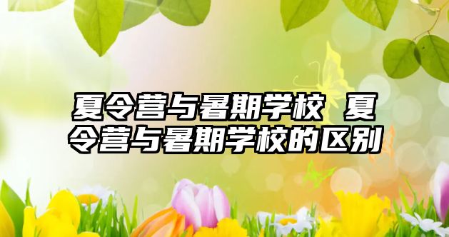 夏令营与暑期学校 夏令营与暑期学校的区别