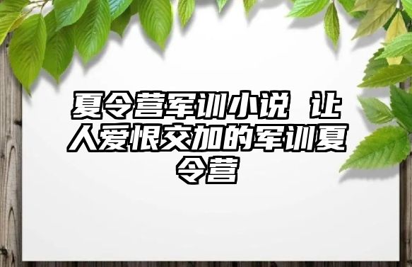 夏令营军训小说 让人爱恨交加的军训夏令营