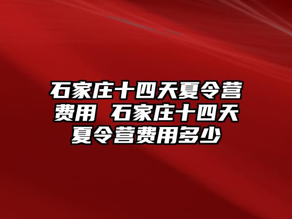 石家庄十四天夏令营费用 石家庄十四天夏令营费用多少