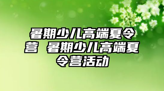 暑期少儿高端夏令营 暑期少儿高端夏令营活动