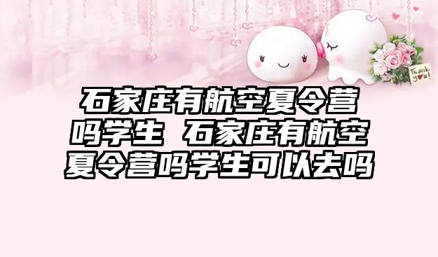 石家庄有航空夏令营吗学生 石家庄有航空夏令营吗学生可以去吗