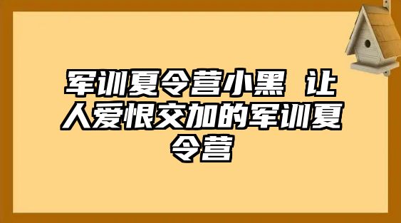 军训夏令营小黑 让人爱恨交加的军训夏令营