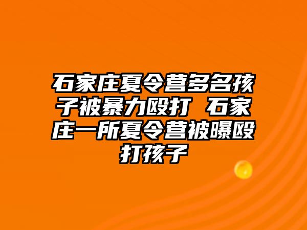 石家庄夏令营多名孩子被暴力殴打 石家庄一所夏令营被曝殴打孩子