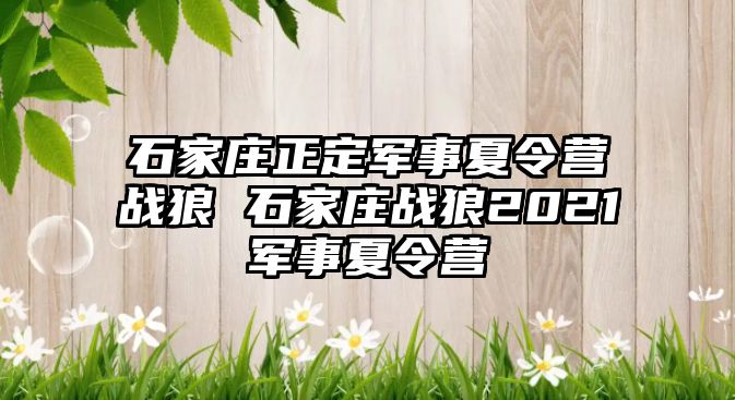 石家庄正定军事夏令营战狼 石家庄战狼2021军事夏令营