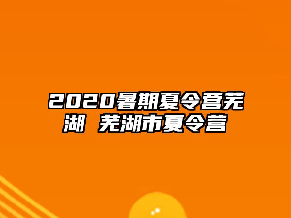 2020暑期夏令营芜湖 芜湖市夏令营