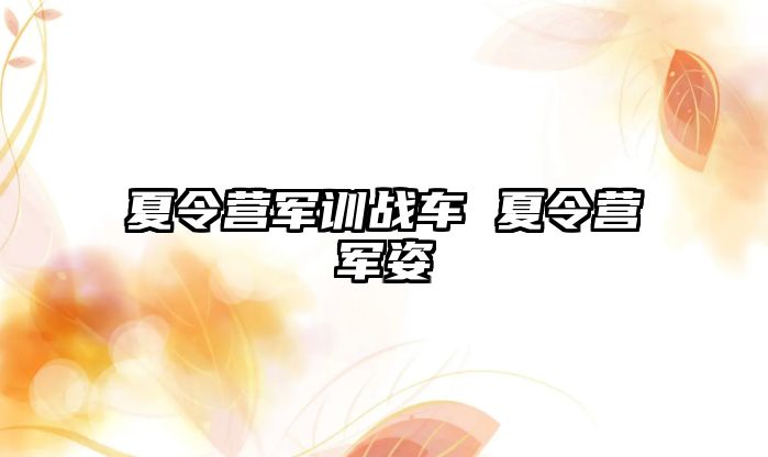 夏令营军训战车 夏令营军姿