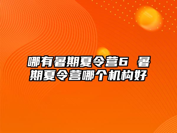 哪有暑期夏令营6 暑期夏令营哪个机构好