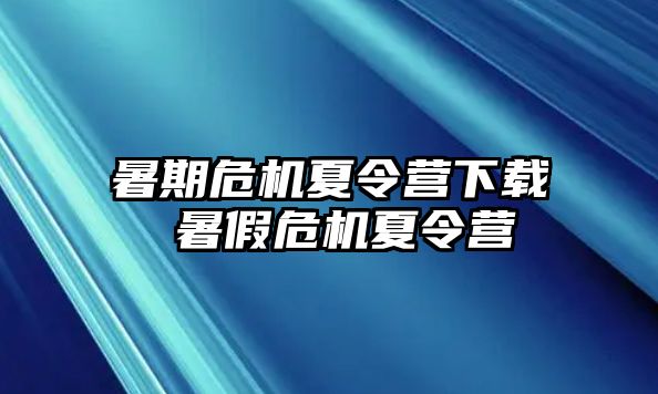 暑期危机夏令营下载 暑假危机夏令营