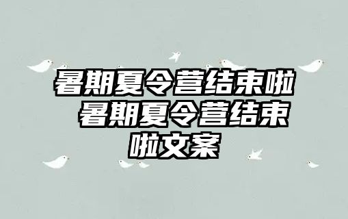 暑期夏令营结束啦 暑期夏令营结束啦文案