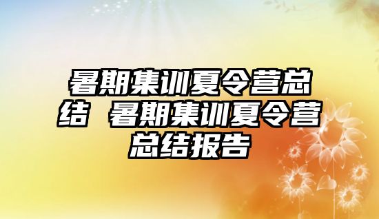 暑期集训夏令营总结 暑期集训夏令营总结报告