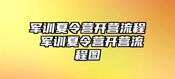 军训夏令营开营流程 军训夏令营开营流程图