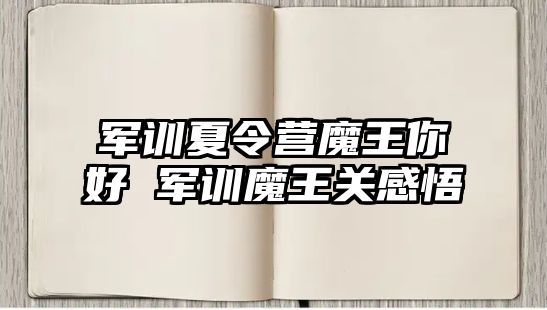 军训夏令营魔王你好 军训魔王关感悟