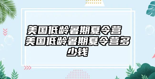 美国低龄暑期夏令营 美国低龄暑期夏令营多少钱