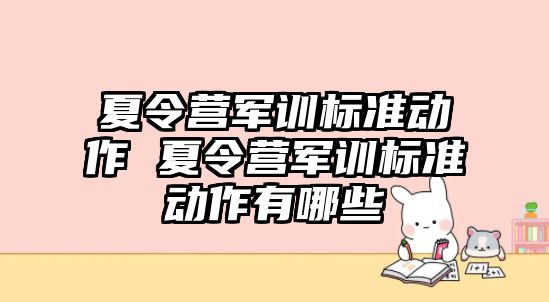 夏令营军训标准动作 夏令营军训标准动作有哪些