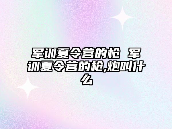 军训夏令营的枪 军训夏令营的枪,炮叫什么