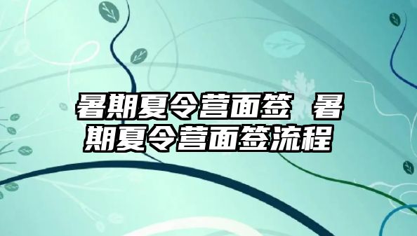 暑期夏令营面签 暑期夏令营面签流程