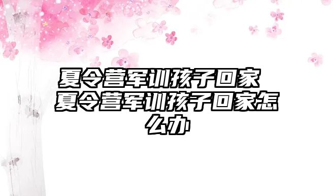 夏令营军训孩子回家 夏令营军训孩子回家怎么办