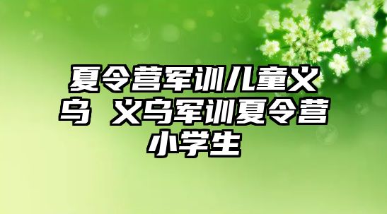 夏令营军训儿童义乌 义乌军训夏令营小学生