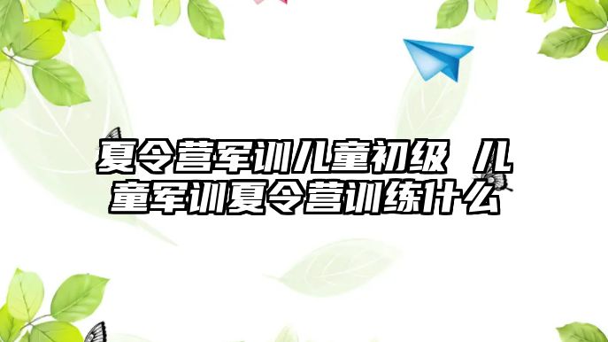 夏令营军训儿童初级 儿童军训夏令营训练什么