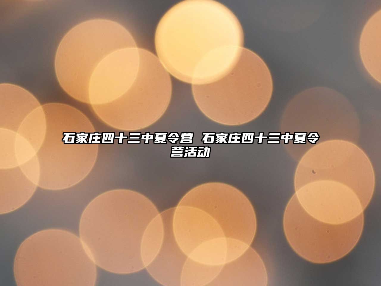 石家庄四十三中夏令营 石家庄四十三中夏令营活动