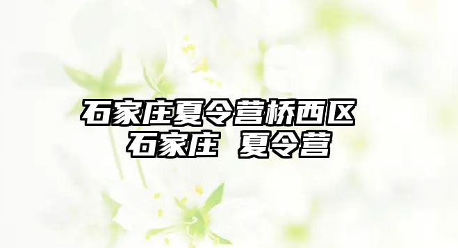 石家庄夏令营桥西区 石家庄 夏令营