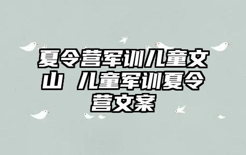 夏令营军训儿童文山 儿童军训夏令营文案