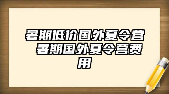 暑期低价国外夏令营 暑期国外夏令营费用