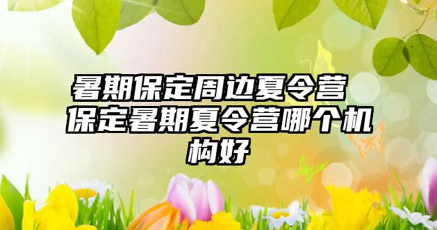 暑期保定周边夏令营 保定暑期夏令营哪个机构好