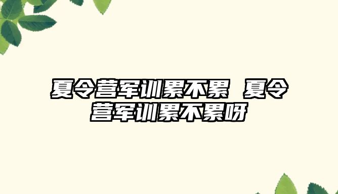 夏令营军训累不累 夏令营军训累不累呀