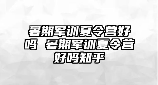 暑期军训夏令营好吗 暑期军训夏令营好吗知乎