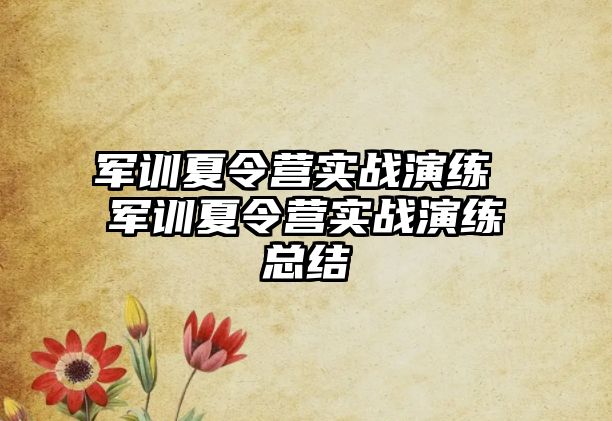 军训夏令营实战演练 军训夏令营实战演练总结