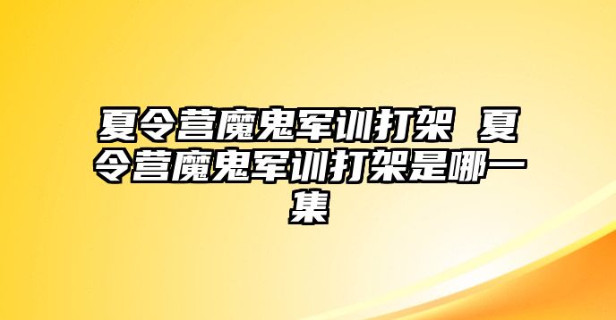 夏令营魔鬼军训打架 夏令营魔鬼军训打架是哪一集