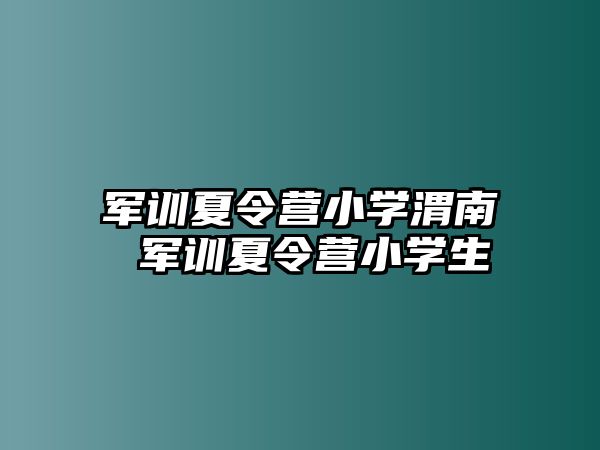 军训夏令营小学渭南 军训夏令营小学生