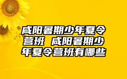 咸阳暑期少年夏令营班 咸阳暑期少年夏令营班有哪些