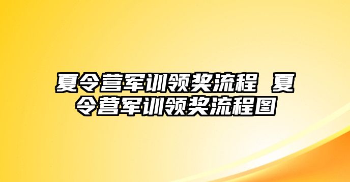 夏令营军训领奖流程 夏令营军训领奖流程图