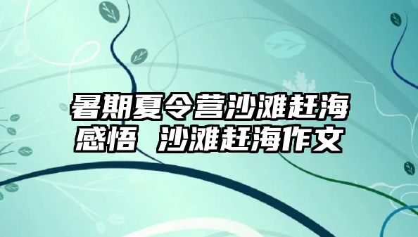 暑期夏令营沙滩赶海感悟 沙滩赶海作文