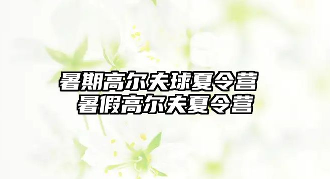 暑期高尔夫球夏令营 暑假高尔夫夏令营